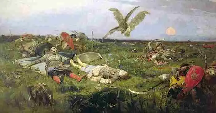 Виктор Васнецов После побоища Игоря Святославича с половцами 1880 г - фото 693