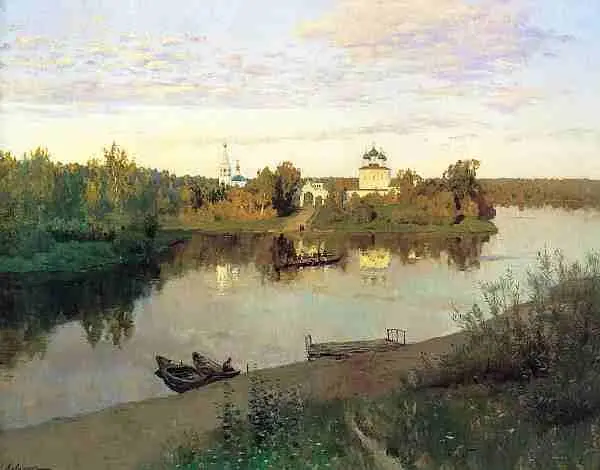 Исаак Левитан Вечерний звон 1892 г Государственная Третьяковская галерея - фото 701