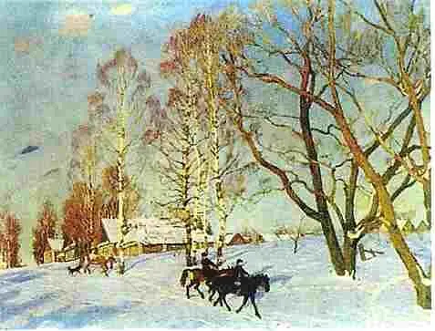 Константин Юон Мартовское солнце 1915 г Государственная Третьяковская - фото 901