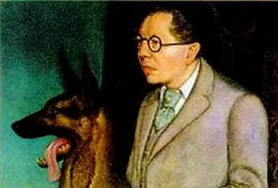 Отто Дикс Гуго Эрфурт с собакой 1926 г Собрание ТиссенБорнемиса Лугано - фото 988