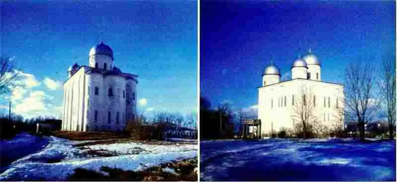 Георгиевский собор Юрьева монастыря 1119 г Храм увенчан тремя мощными - фото 403