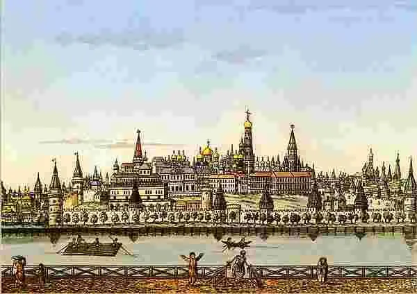 Кремль или Московская крепость Гравюра Ф Дюрфельда Конец XVIII в - фото 454