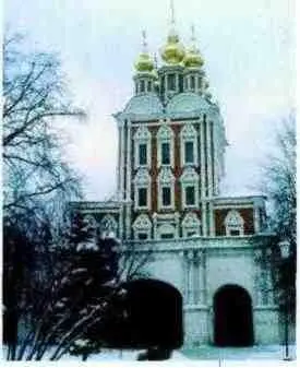 Преображенская надвратная церковь в Новодевичьем монастыре в Москве XVII в - фото 466