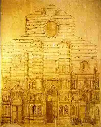 Арнольфо ли Камбио Фасад флорентийского собора Рисунок XVI в Музой дель - фото 586