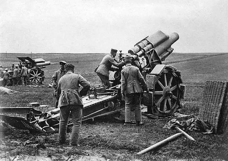 Германская артиллерия во время Горлицкого прорыва 1915 г Во время Горлицкого - фото 52