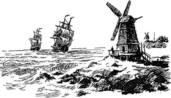 Жернова мельницы приводились в движение ветряным колесом состоящим из - фото 15