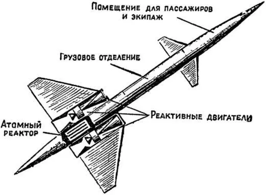 Схема атомного реактивного самолета Энергия будущего Атомные - фото 92