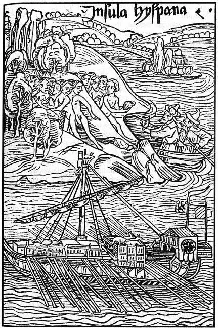 Рис 16 Прибытие Колумба в Америку Старинная гравюра из книги С Columbus De - фото 16