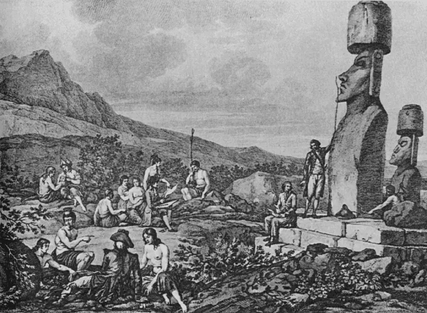 Участники экспедиции Лаперуза на о Пасхи Рисунок конца XVIII в В 1786 году - фото 19