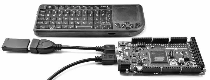 Рис 115Arduino Due с подключенным кабелем Micro USB OTG Host Cable и - фото 76