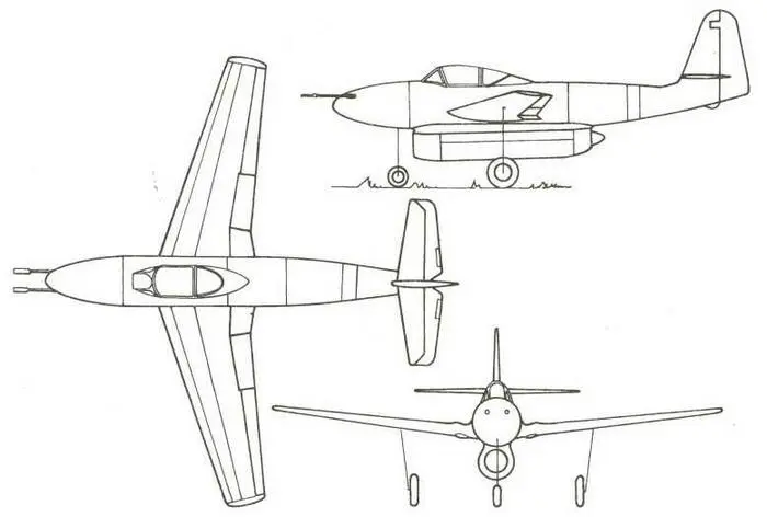 Истребитель Мессершмигт Me Р1095 от 19 октября 1943 г ЭТАП I HG I - фото 112