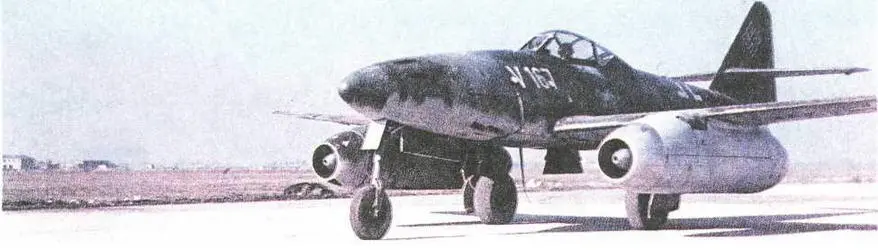 Исходный образец проекта Me 262 А1 во время испытаний в лагере Лехфельд под - фото 113
