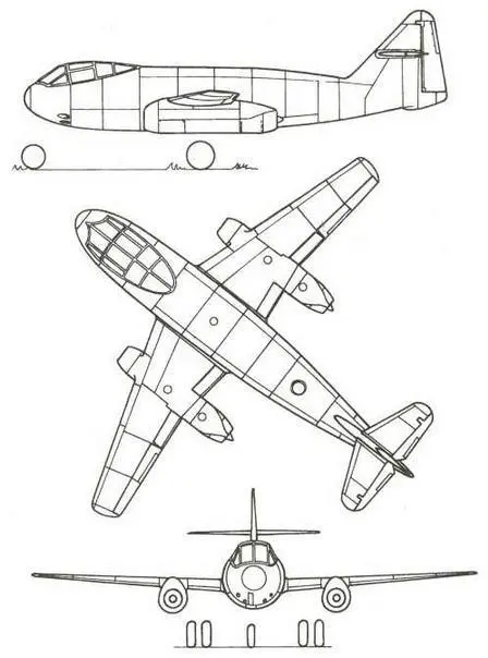 Тяжелый истребитель Мессершмитт Me Р1099 истребитель 1 Экипаж пилот и - фото 118