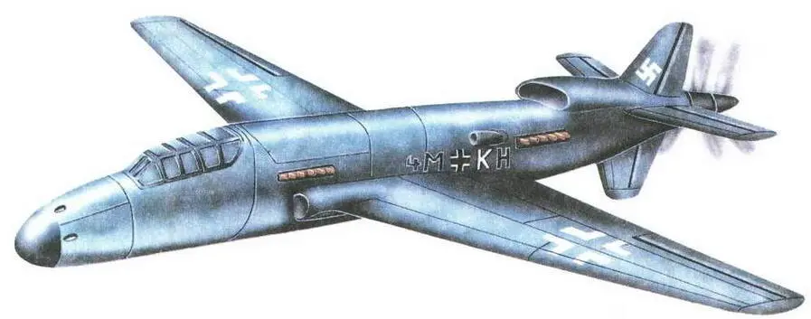 Дорнье Do Р2522 На проекциях показан вариант Р2522 с крылом большей - фото 166