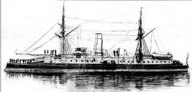 Крейсер Патагония испанская гравюра 1887 г Патагония в ПуэртоМадеро - фото 99