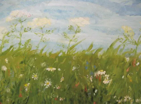 Полина Никитина Летний луг ДВП масло 52 х 72 2000 Анатолий Голушко В - фото 9