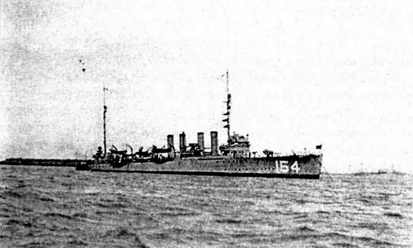 Эсминец DD154 Эллис в бухте Гуантанамо Куба январь 1920 г DD155 Коул - фото 121