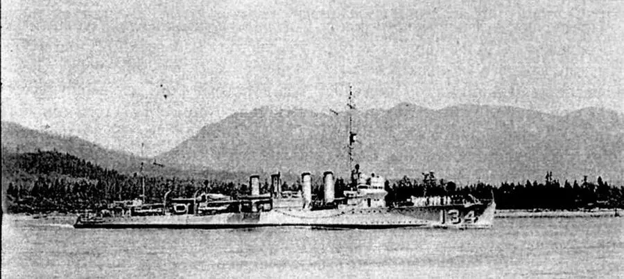 DD134 в Ванкувере Британская Колумбия 25 июля 1934 года Эсминцы верфи - фото 45