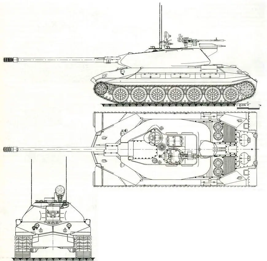 Общий вид танка ИС7 Объект 260 обр 1946 г Боевая масса 659 т - фото 137