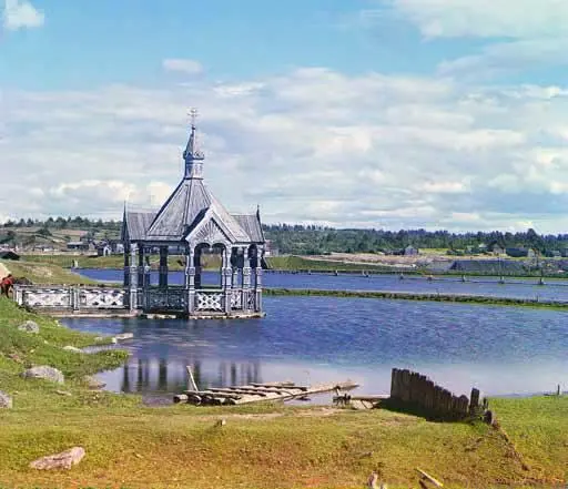 Часовня для водоосвящения в селе Девятины 1909 г Пильщики на Свири Город - фото 54
