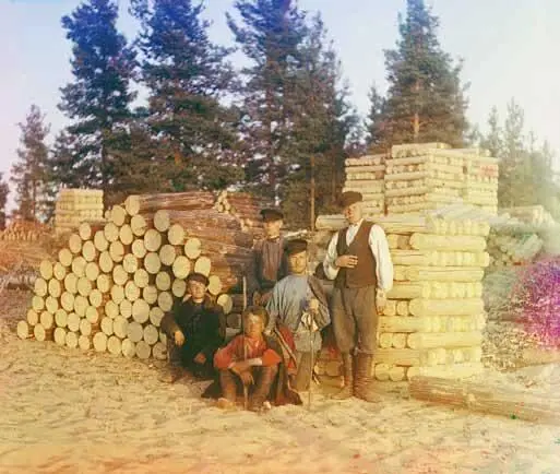 Пильщики на Свири Город Кириллов Вид с горы Мауры 1909 г Крестьянские - фото 55