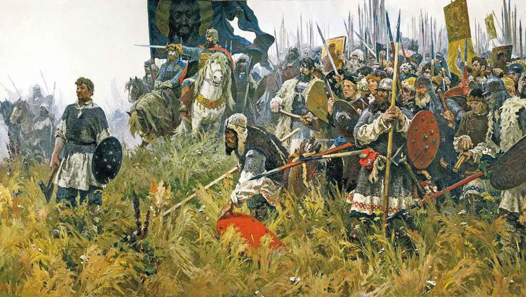 Утро на Куликовом поле Художник А Бубнов В 1375 г Михаил Тверской вынужден - фото 26