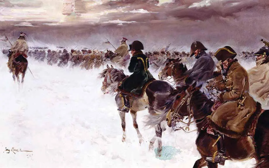 Отступление Наполеона из России Художник Е Коссак 1827 г Именно на кургане - фото 6