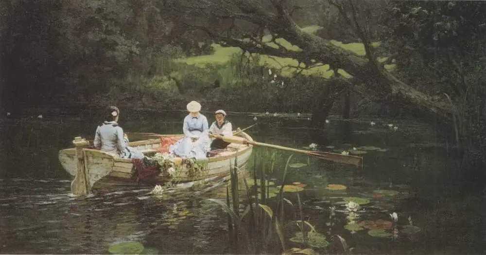На лодке Абрамцево 1880 Киевский музей русского искусства Декорация - фото 42