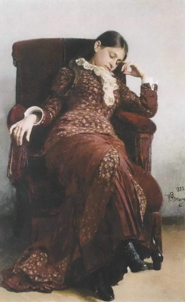 Отдых Портрет Веры Алексеевны Репиной жены художника 1882 Государственная - фото 22