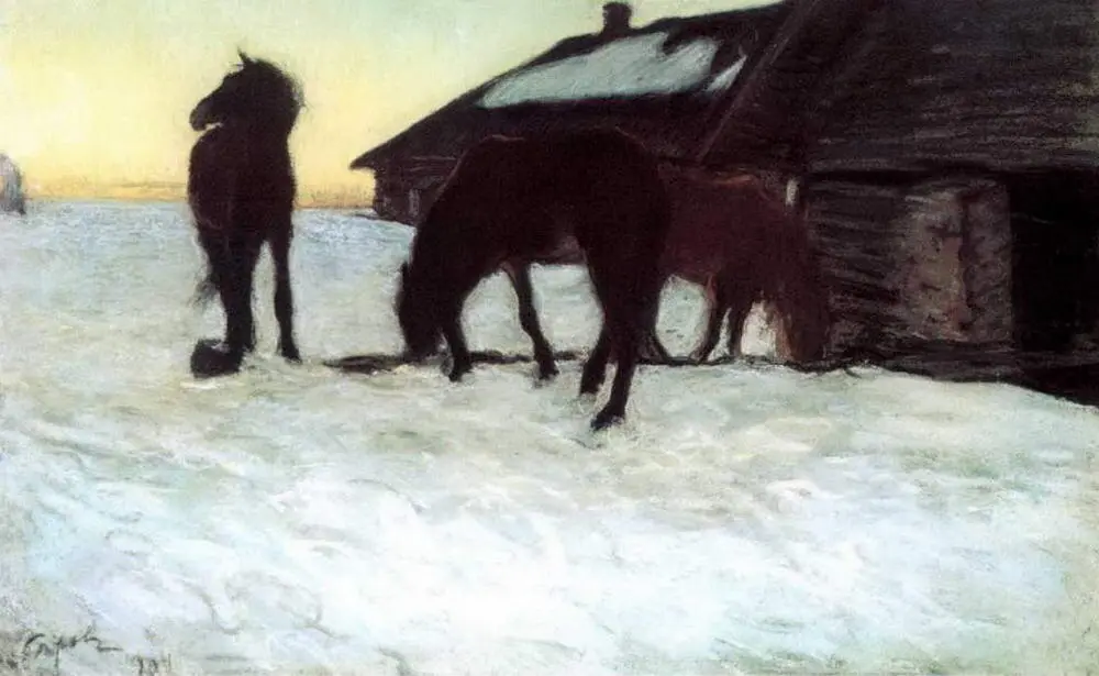 Стригуны на водопое Домотканово 1904 Государственная Третьяковская - фото 54