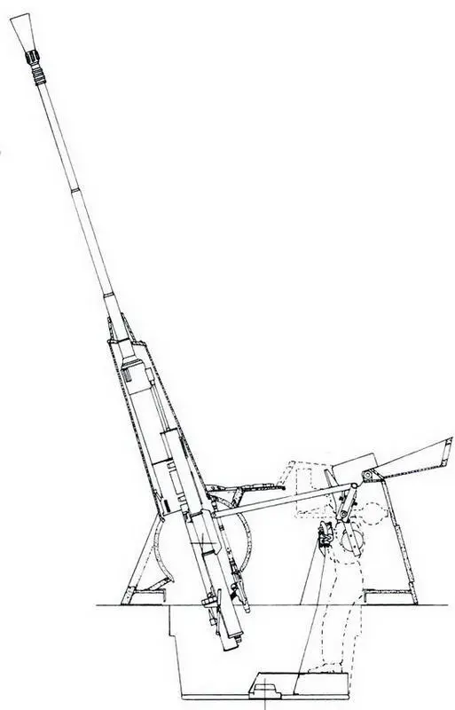 Компоновка башни ЗСУ Super Coelian 55мм пушки на максимальном угле возвышения - фото 135