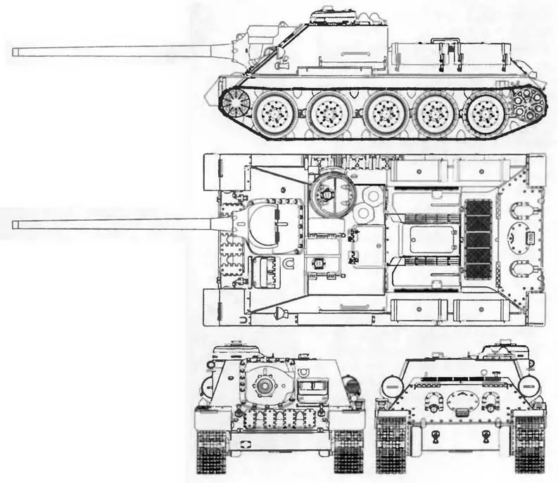 СУ100 Самоходная установка Су100 во время заводских испытании Лето 1944 - фото 154