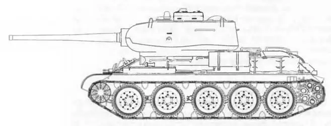 Т3485 с пушной Д5Т Т3485 послевоенного выпуска Средний танк Т3485 - фото 91