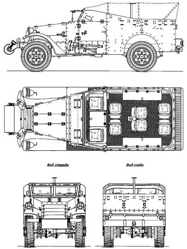 M3А1 Scout Car По сравнению с М3 новая машина имела удлиненный в кормовой - фото 5