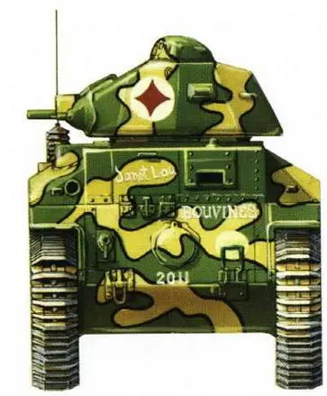 Средний танк D2 Бувинэ 19й танковый батальон 4й танковой дивизии 1940 - фото 57