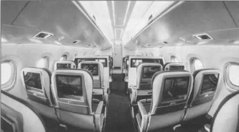 Кабина экипажа и пассажирский салон самолета Е190Е2 Кризис Ан148158 связан - фото 87