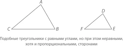 Два треугольника с равными углами называются подобными Если треугольники ABC - фото 287