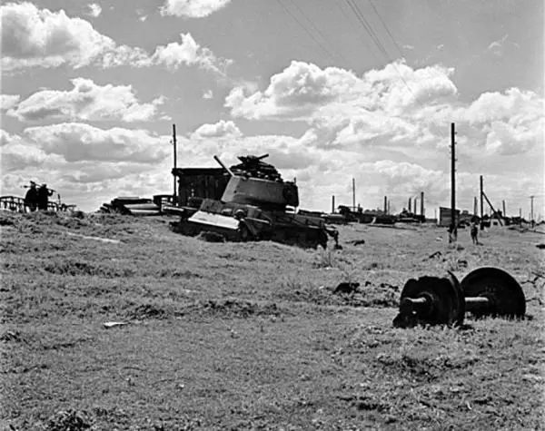 СССР Сталинград 1947 Советские танки пострадавшие в боях за город в 1942 - фото 41