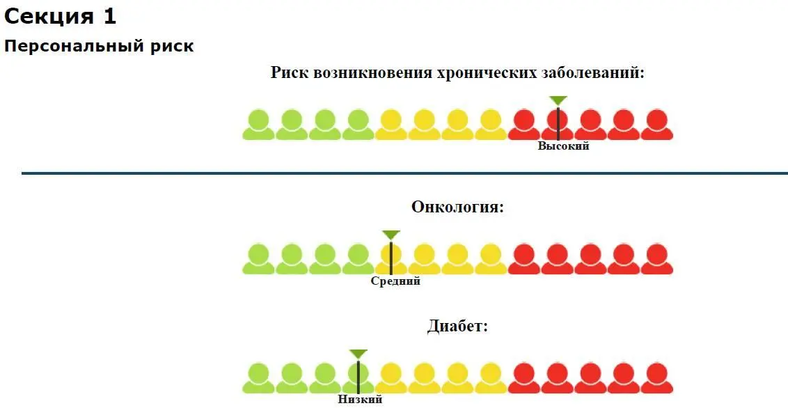 Рисунок 2 Пример оценки индивидуального риска хронических заболеваний у - фото 4