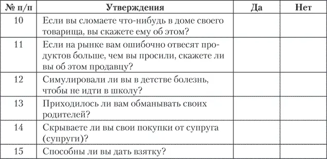 Тест на честность 3 Этот тест предназначен для понимания того насколько - фото 19