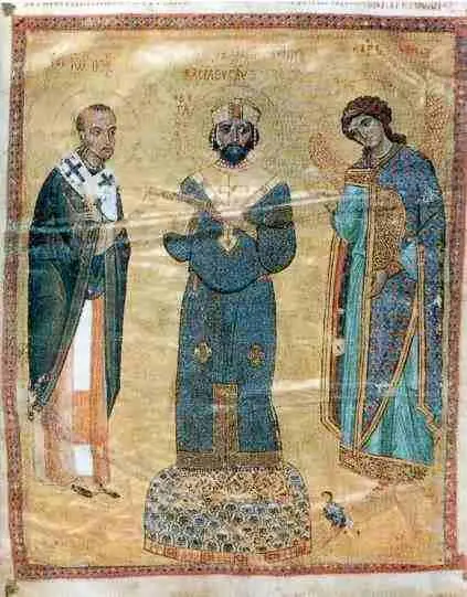 Евангелист Марк Миниатюра Вторая половина XII в Цветы и птицы Фрагмент - фото 332