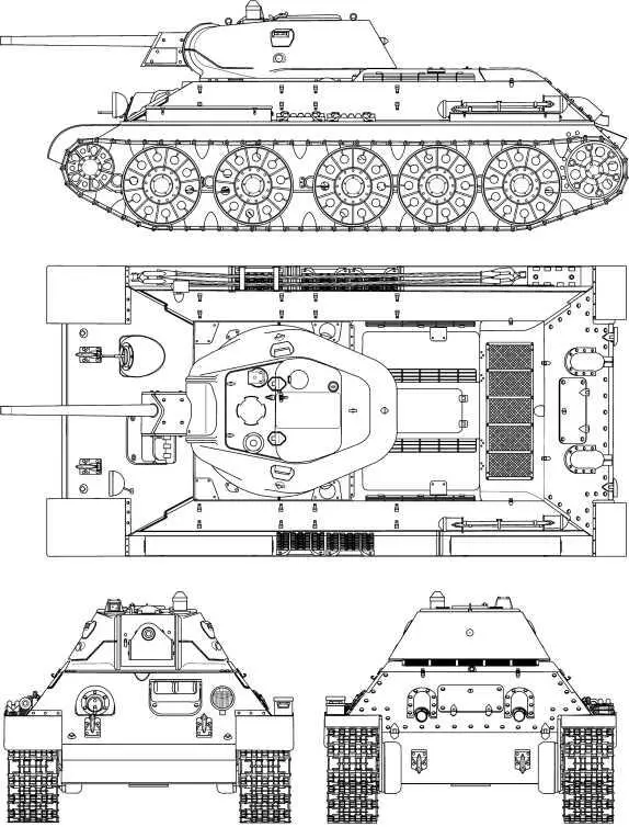 Т34 выпуска лета 1942 года СТЗ Экипаж танка Т34 маскирует машину - фото 47