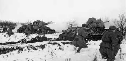 Танки и пехота в атаке Район р Днестр март 1944 года ТО34 в засаде - фото 87