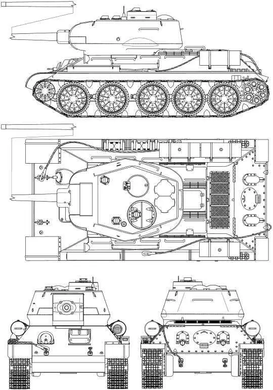 Т3485 выпуска 1944 года Танк Т34 в освобожденной деревне на Буковине - фото 109