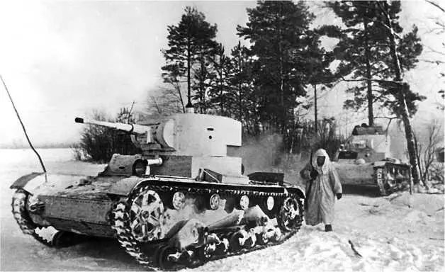 Танки Т26 выдвигаются на рубеж атаки Карельский перешеек февраль 1940 года - фото 132
