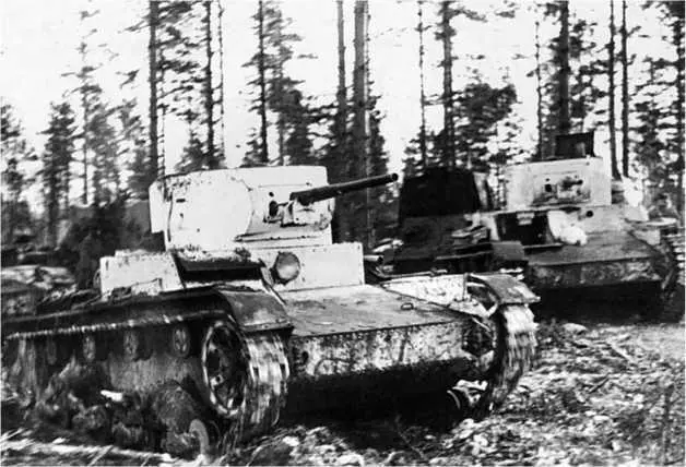 Танки Т26 35й легкотанковой бригады готовятся к атаке Февраль 1940 года - фото 133