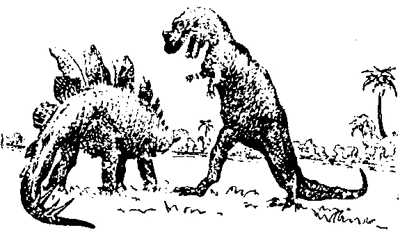 Рис 16 Хищный цератозавр нападает на травоядного стегозавра Рис 17 - фото 17