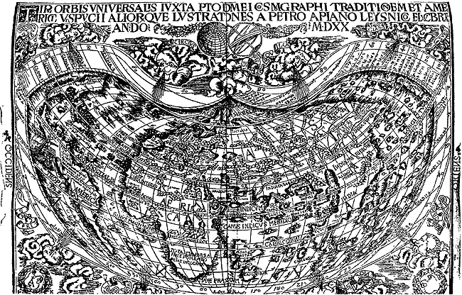 Рис 35 Карта мира Петра Апиана Petrus Apianus якобы 1520 года Взято из - фото 42