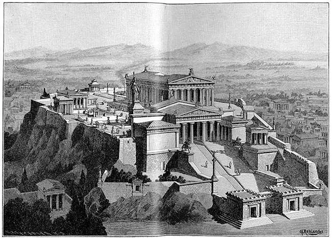 Рис 175 Общий вид реконструкции древнего Афинского Акрополя Эта - фото 185