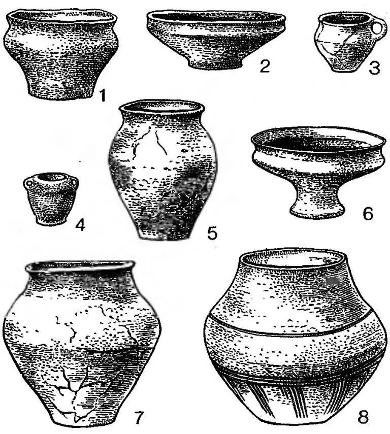 Рис 70 Глиняная посуда зарубинецкой культуры 13 6 8 Велеммли I 4 7 - фото 72